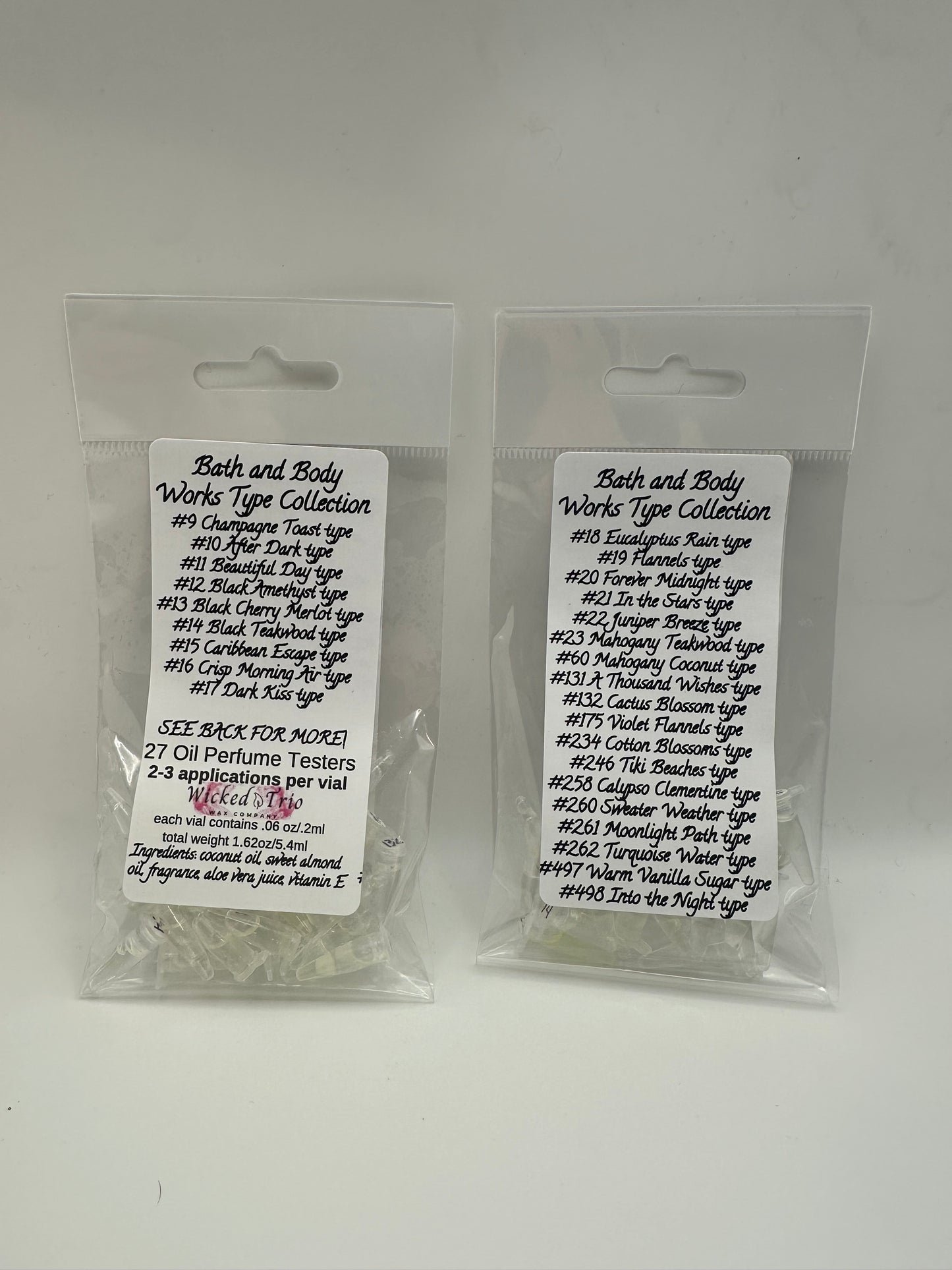 Bath and Body Works Type Sample Set